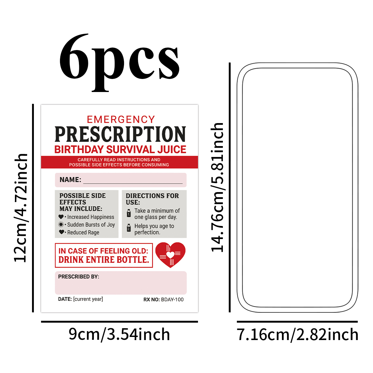 6pcs Fun Emergency Prescriptio - đánh giá và giá Medical Label