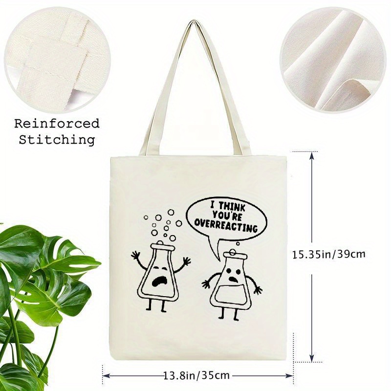 White Canvas Tote Bag Cartoon  - đánh giá và giá Medical Lab Day