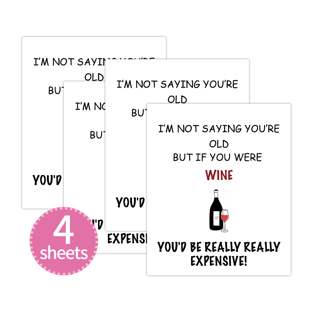 4pcs Funny Wine Bottle Label,  - đánh giá và giá Medical Label